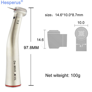 <span class=keywords><strong>Micromotor</strong></span> dental eléctrico <span class=keywords><strong>de</strong></span> baja velocidad con cuerpo <span class=keywords><strong>de</strong></span> acero inoxidable, luz óptica y contra-ángulo <span class=keywords><strong>de</strong></span> aumento 1:5, modelo X95L, color rojo. - Product Image 5