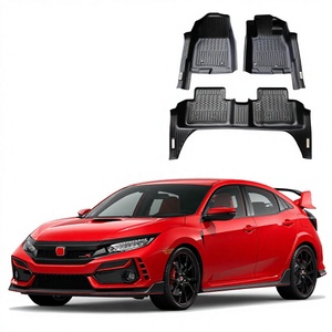 Alfombrillas de coche de <span class=keywords><strong>3</strong></span> piezas de TPE impermeables, inodoras y para todo tipo de clima, medidas con láser, para Civic Type R FK8 2016-2021 OLIVER RHD - Product Image 1