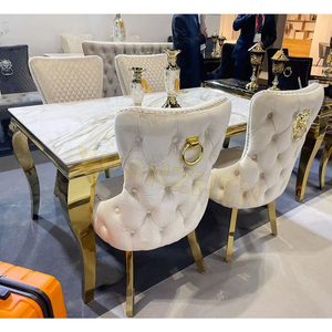 Set <span class=keywords><strong>Tavolo</strong></span> da Pranzo Moderno Xuanzhen per 6 Persone, Arredamento Sala da Pranzo, Prezzo All'Ingrosso Conveniente, <span class=keywords><strong>Tavolo</strong></span> <span class=keywords><strong>e</strong></span> <span class=keywords><strong>Sedie</strong></span> di Lusso in Marmo - Product Image 2