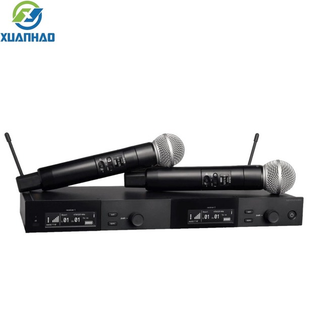 Dual-Channel Digital Wireless Receiver Professional Audio Equipment SLXD4D S58 for Stage Performance Conference System