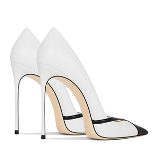 New Patchwork Slim High <b>Heels</b> Big Size 47 Women Dress Pumps Mixed Color Stiletto Basic Wide Feet Evening Shoes - Product Image 6