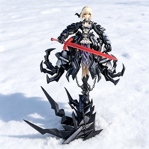 Modellino da Collezione Anime Sword <span class=keywords><strong>Maiden</strong></span> - Figura in Resina da 25cm con Armatura Scura, Decorazione per Personaggi di Giochi - Product Image 5