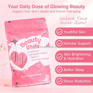 Glutatión, Colágeno Hidrolizado, Vitamina C, Garcinia Cambogia, 30 Porciones, Suplemento Alimenticio para el Cuidado de la Piel, Belleza Blanca, Suplemento 4 en 1 - Product Image 2