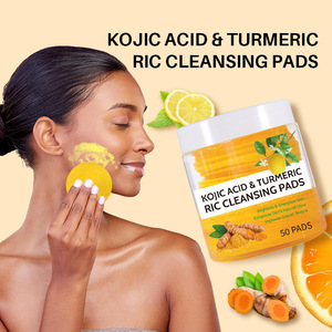 Discos de Limpieza Faciales con Ácido Kójico y Cúrcuma, para el Cuidado Facial, Limpieza Profunda, Aclarantes y Exfoliantes, 50 Discos - Product Image 5