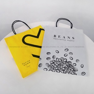 Bolsas Ecológicas de Color Amarillo Claro con Asas, Estilo Lujoso, para Clínicas, Farmacias, Bancos, Centros Comerciales, Regalos, Comida para Llevar, Café, Té - Product Image 3