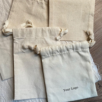 Prix de gros - Pochette en coton mousseline de couleur naturelle avec cordon de serrage - Impression de logo personnalisée - Pochette anti-poussière recyclable