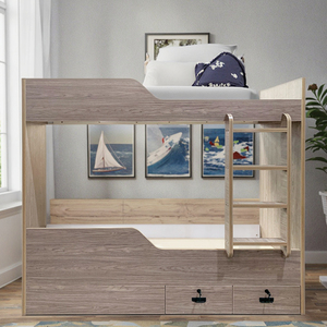 Custom moderno a due piani in legno letto a castello in stile marinaio mobili <span class=keywords><strong>per</strong></span> camera da letto con pannello in legno mobili moderni fatti a mano - Product Image 4