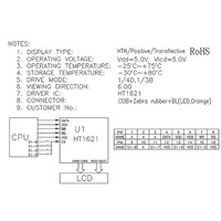 Herstellerverkauf 7,5" 664 Segment-Code LCD-Anzeigetafel und Modul mit HT1621 IC SPI Schnittstelle für Kraftstoffspendersteuerung