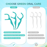 Fil dentaire biodégradable Richsource, écologique, saveur menthe fraîche, fil dentaire compostable, soins bucco-dentaires quotidiens, OEM ODM