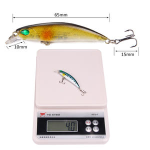 Leurre Minnow 65mm 4g en plastique, appât artificiel pour la pêche au bar en mer et en eau douce - Product Image 1