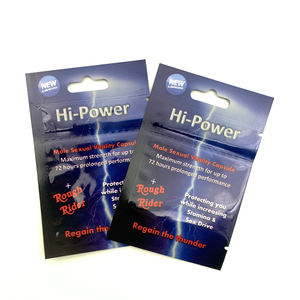 3 Side Seal Bag Pure Aluminum Packaging Capsule Sealed 3-side Al Sachet Mini Dual with Hang Hole Custom Condom Logo - Product Image 3