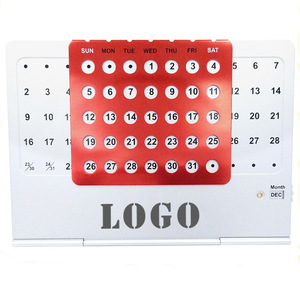 2026 Custom Aluminum Desktop Table Calendar Factory Supplier's Corporate Gift Promotional Award Souvenir