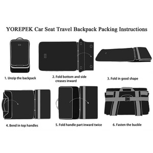 Sac à dos de voyage rembourré pour siège auto, certifié BSCI, grand sac à dos durable pour sièges auto, sac de contrôle pour porte de gare aéroportuaire - Product Image 2