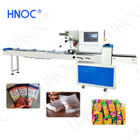 HNOC Machine d'emballage de barres de chocolat pour emballage de produits alimentaires de biscuits à la crème glacée Machine d'emballage horizontale automatique