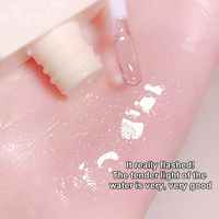 Brillant à lèvres pailleté mignon en forme de crème glacée en cristal avec boîte et logo Huile à lèvres dodue Acide hydraulique Brillant à lèvres
