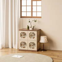 Table de chevet décorative moderne en bois avec plusieurs tiroirs, meuble de rangement, buffet de canapé, panneau de chambre à coucher