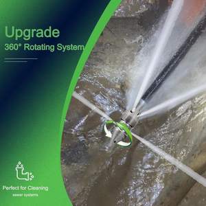 Boquilla de Limpieza de Alcantarillado Nueva de 3/8 Npt, 2900 PSI, 70 L/min, Lavadora a Presión de Acero Inoxidable, Rotación Rápida, <span class=keywords><strong>para</strong></span> Tuberías de Drenaje Municipales - Product Image 3