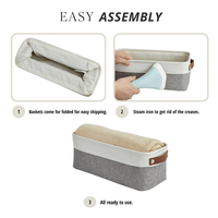Panier de rangement pour linge, organisateur de linge, pour la maison, la chambre, la crèche, les vêtements, les jouets, avec poignées portables, pliable, robuste