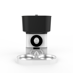 Distributore automatico di cibo per cani e gatti a doppia ciotola, doppia alimentazione, con telecomando, ricaricabile, in acciaio inox, grande capacità 7L. - Product Image 5