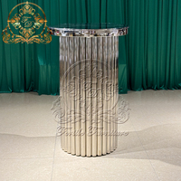 Tables de banquet rondes modernes en métal pour événements de mariage et cocktails