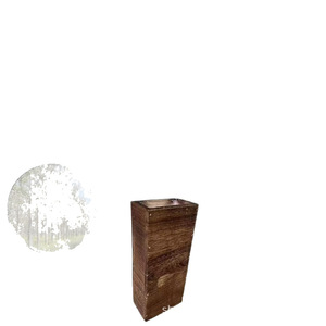 Soporte de pared de madera maciza para plantas, decorativo, para interiores, estilo rústico, para sala de estar, para flores secas - Product Image 1