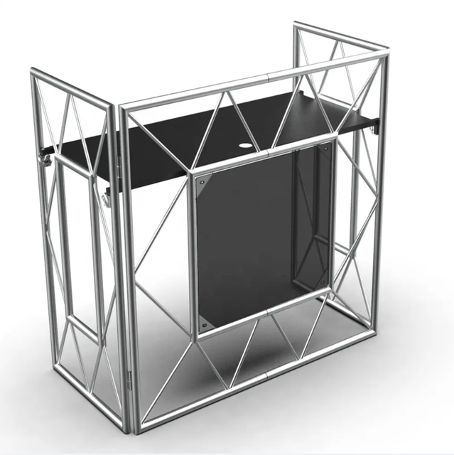 TUV Certified Portable DJ Table Adjustable Height Aluminium Alloy for Stage Performances Music Events & Truss Displays