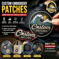 Fabricant de patchs personnalisés en 3D, patchs brodés personnalisés à coudre ou à repasser pour vêtements, chapeaux et sacs