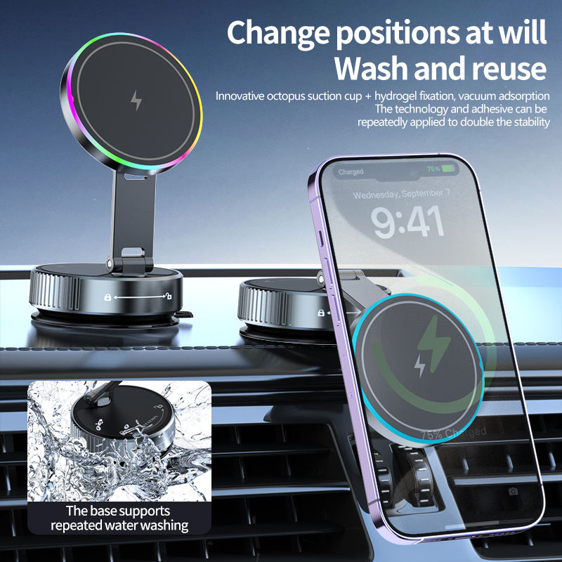K3 Wireless Charger Car Phone Stand 15W Qi Fast Charging - YLING YL-K3 - Shenzhen Yongling Technolog
