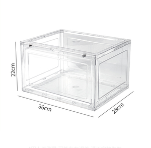 Kitchen Set Wholesale PET Clear Foldable Drawer Organizer Sport Shoes Makeup Pen Plastic Storage Box and Bins 36*29*22cm