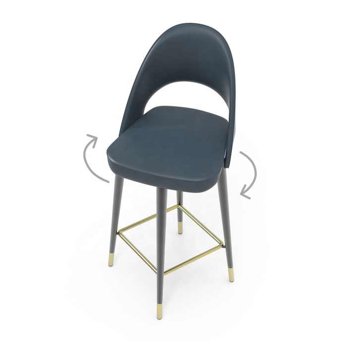 Disassembly Modern Restaurant Furniture Swivel Leather Bar Stool High