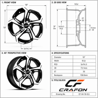 Jantes de voiture CF 5x112 66.5 adaptées aux Lucid Air Grand Touring Sapphire Aero Forged Wheels 21 pouces