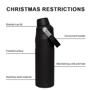 Botella de Viaje Deportiva de Gran Capacidad con Asa, Termo de Acero Inoxidable de Doble Pared con Aislamiento al Vacío de 24 oz, con Logotipo Personalizado - Product Image 5