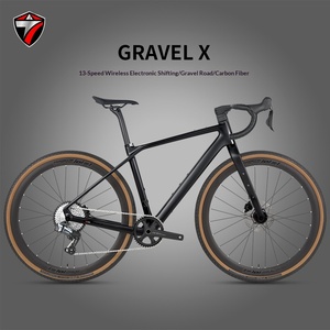 Modèles de vélos de gravier GRAVEL-X, cadre en fibre de carbone, transmission sans fil à 13 vitesses, frein hydraulique, vélo de gravier pour la route à vendre - Product Image 3