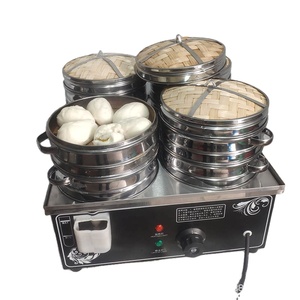 業務用電気スープ餃子包子蒸し器サモサ炉4穴小型蒸し器 - Product Image 1