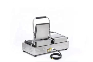 Machine à sandwichs électrique <span class=keywords><strong>Double</strong></span> plaque en acier inoxydable <span class=keywords><strong>Double</strong></span> têtes Contact Commercial grilles de barbecue <span class=keywords><strong>Panini</strong></span> <span class=keywords><strong>Grill</strong></span> - Product Image 6