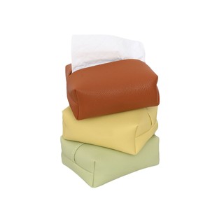 Funda rectangular para caja de pañuelos Togo, bolsa de almacenamiento impermeable a prueba de polvo para el hogar, coche, sala de estar, tipo vertical, azul marino, verde, caramelo - Product Image 3