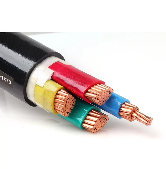 Kabel Daya listrik berinsulasi PVC konduktor Aluminium tembaga tegangan rendah