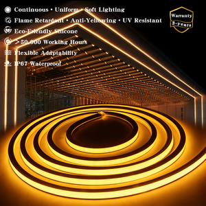 Striscia LED Neon Flessibile ad Alta Luminosità 24v 12v CRI≥80/90Ra, Striscia LED Decorativa per Interni ed Esterni 10x10mm - Product Image 1