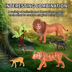 Jouets de modèles d'<span class=keywords><strong>animaux</strong></span> sauvages, figurines d'<span class=keywords><strong>animaux</strong></span> de la forêt en plastique souple, ensemble de jouets d'<span class=keywords><strong>animaux</strong></span> en PVC en vrac pour collection de zoo, jeu - Product Image 2