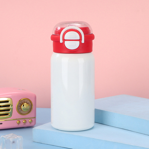 Mignonne tasse isotherme en acier inoxydable 316 avec paille, motif dessin animé, ensemble de bouteilles d'eau portables pour enfants - Product Image 6