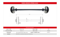 Nouveau 750KG à 1350KG UNBRAKE AXLE Galvanisation à chaud Bateau Remorque Essieu Remorque Pièce