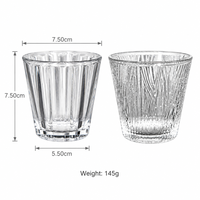 Lot de porte-bougies en verre cannelé transparent à double usage, verre à double paroi pour la fabrication de bougies DIY
