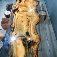 Table en résine Offre Spéciale de haute qualité, bureau de salle à manger, Table en résine époxy de rivière en bois