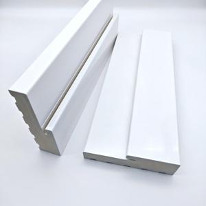 Bingkai pintu vinil PVC padat kepadatan tinggi potongan harga pintu kayu dekoratif putih Prima - Product Image 1