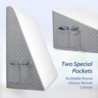OEM Oreiller en mousse à mémoire de forme Triangle Wedge Design Tissu Matériau Soutien du cou Sommeil Acide Récupération du reflux Hôtels Soins postopératoires
