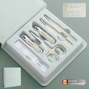 2024 New Arrival Salon Equipment Pedicure Kit New Gradient Gold 6pcs <strong>Manicure</strong> <strong>Set</strong> <strong>with</strong> Leather <strong>case</strong> - Product Image 5