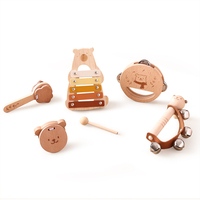Wooden Orff Instrument Set Children's Musical Toys Percussion Learning Kit DA07279