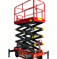 Plateforme élévatrice à ciseaux électrique mobile à 4 roues, capacité de charge lourde de 1000 kg, table de travail aérienne hydraulique de 6 m, acier antidérapant pour entrepôt