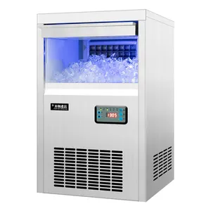 70Kg/24H Nugget buz yapım makinesi 60 izgaralar buz küpleri makinesi ticari kahve çay soğuk içecek dükkanı için