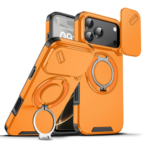 Funda resistente con anillo y soporte para iPhone 17, funda para iPhone 17 Pro con cubierta deslizante para la cámara - Product Image 1